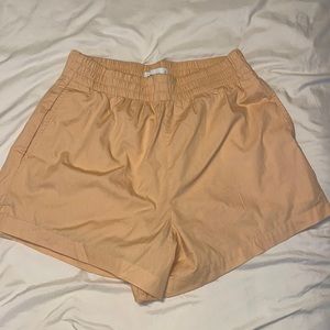 Orange Abercrombie Poplin Pull-On Shorts (with inner layer) size small